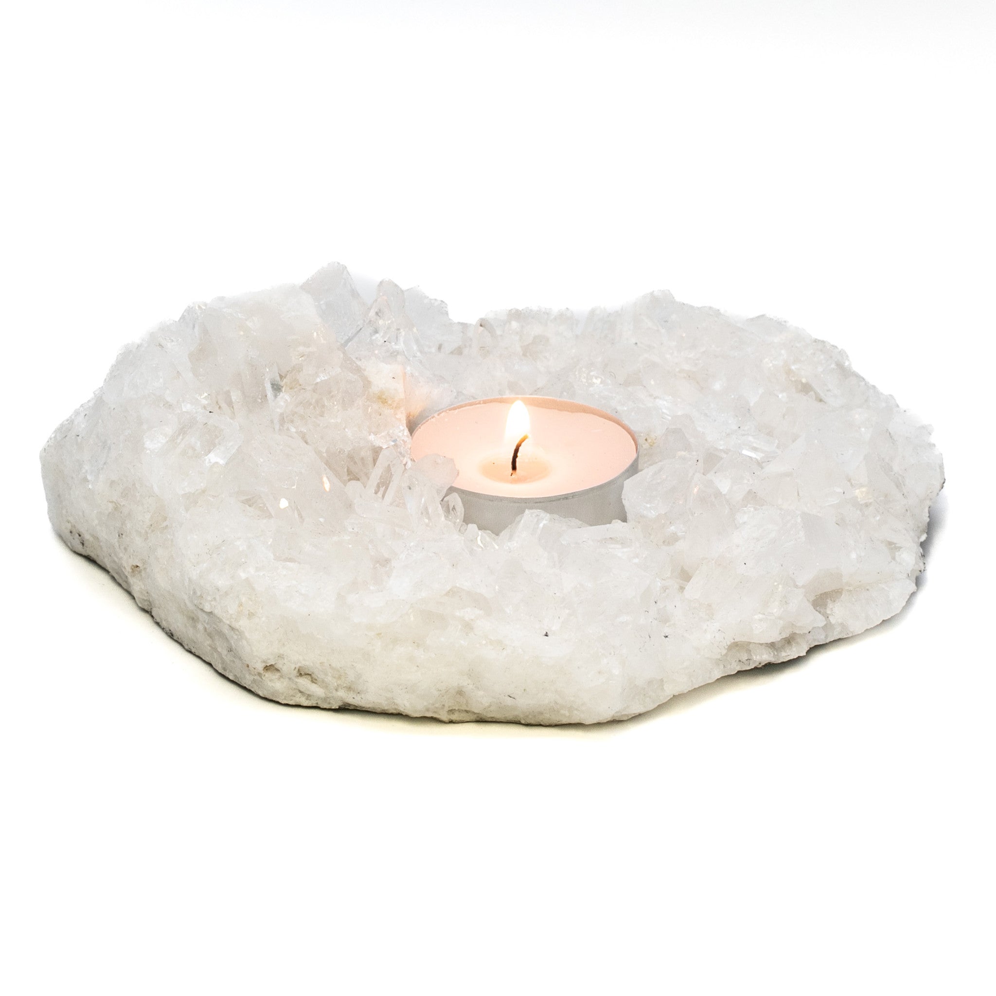 Bergkristall Windlicht Stufe Extra