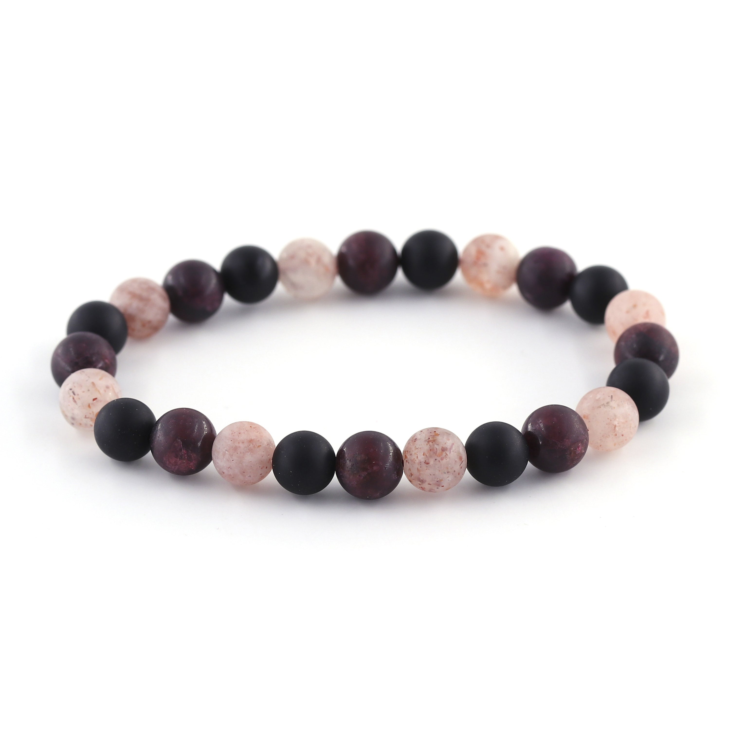 Armband Mens Granat, Onyx & Sonnenstein