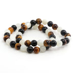 Armband Mens Onyx & Tigerauge & Mondstein