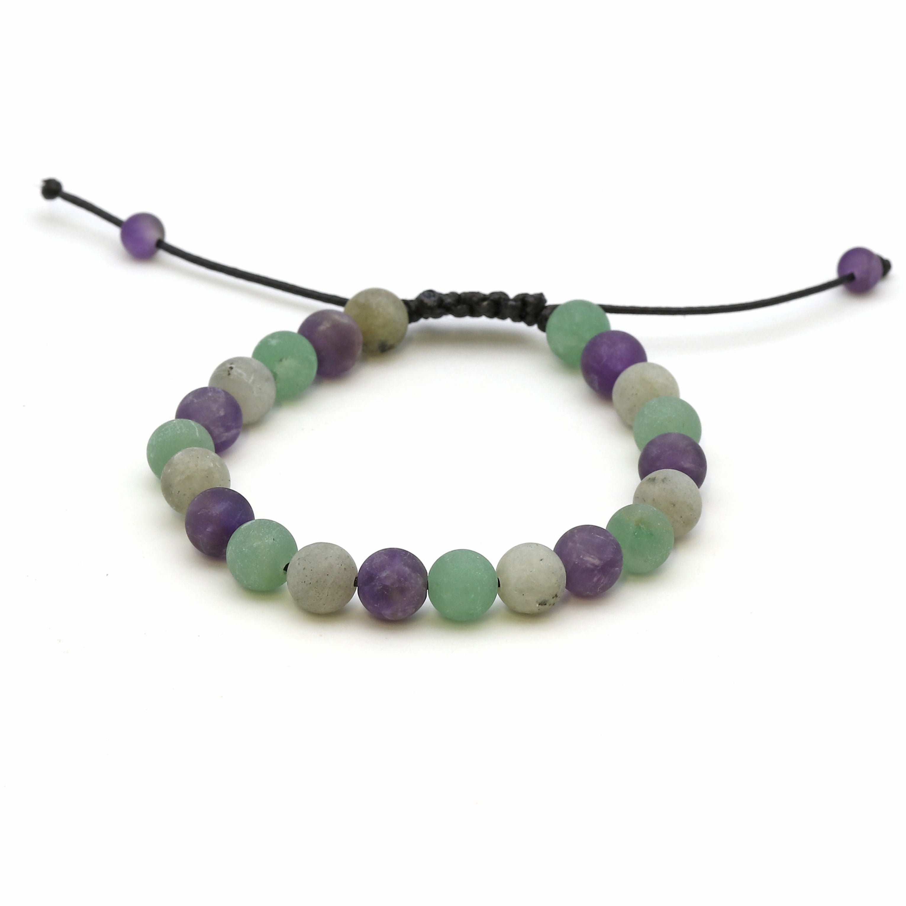 Maitri Amethyst, Aventurin & Labradorit Mens Armband
