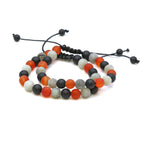 Maitri Karneol, Labradorit & Onyx Kugeln Mens Armband