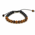 Maitri Obsidian & Tigerauge Kugeln Mens Armband