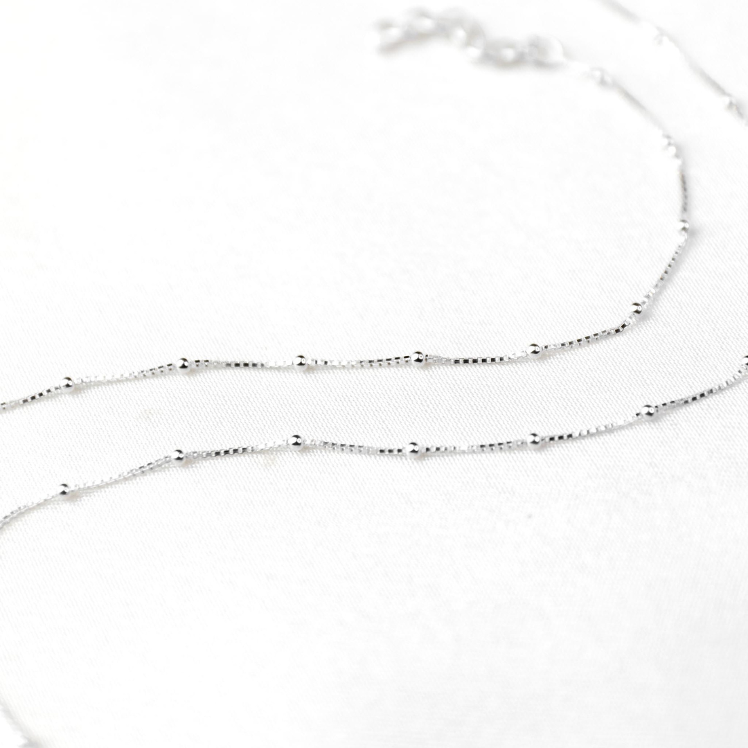 Halskette Modern Dotted  Silber