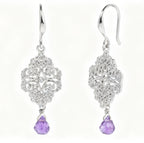 Ohrringe Casa-blanca Drop Amethyst Silver