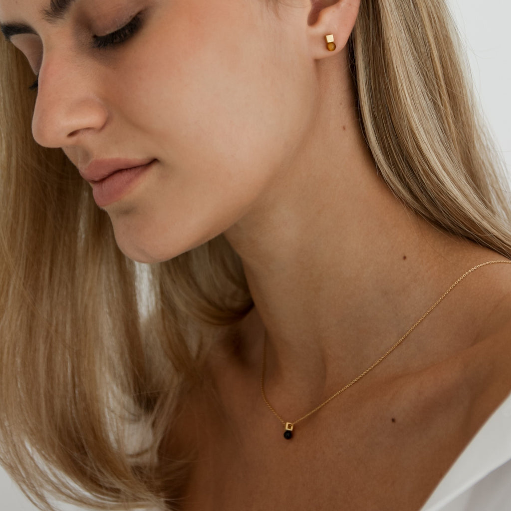 Halskette Cube Tigerauge