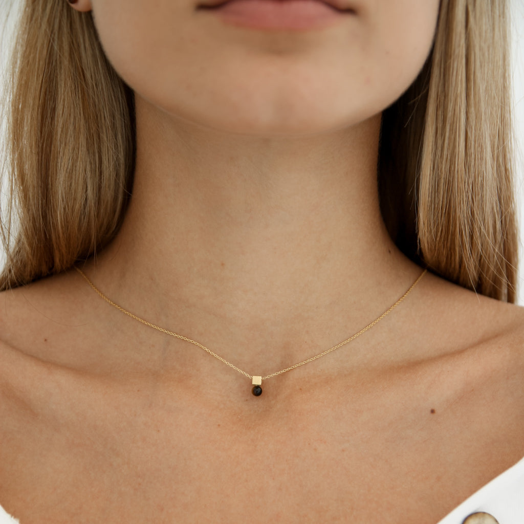 Halskette Cube Tigerauge