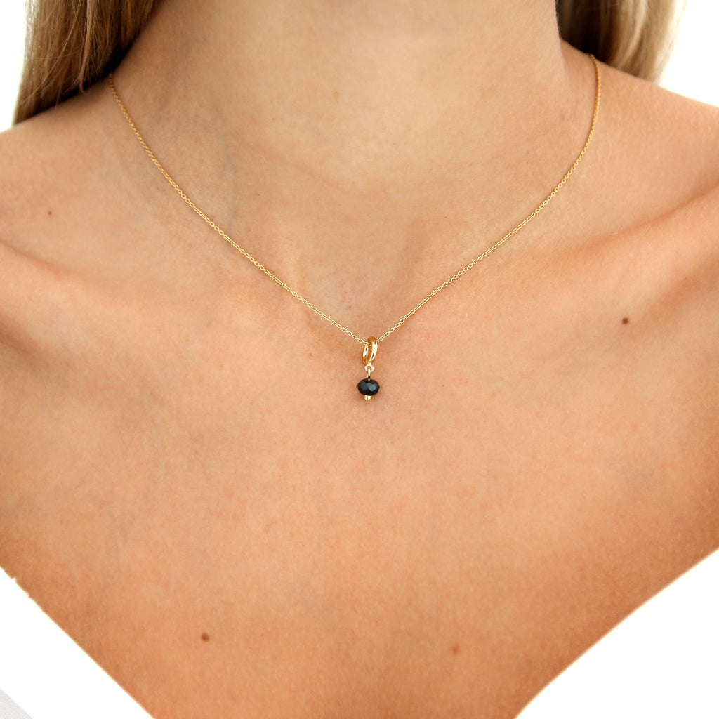 Halskette Button Spinell