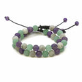 Maitri Amethyst, Aventurin & Labradorit Mens Armband