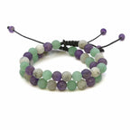 Maitri Amethyst, Aventurin & Labradorit Mens Armband