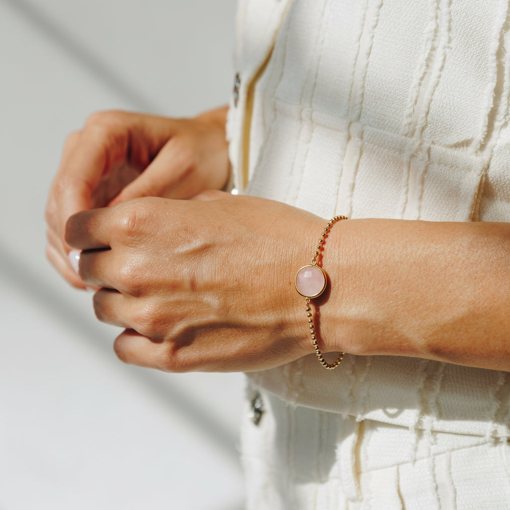 Armband Elara Rosenquarz
