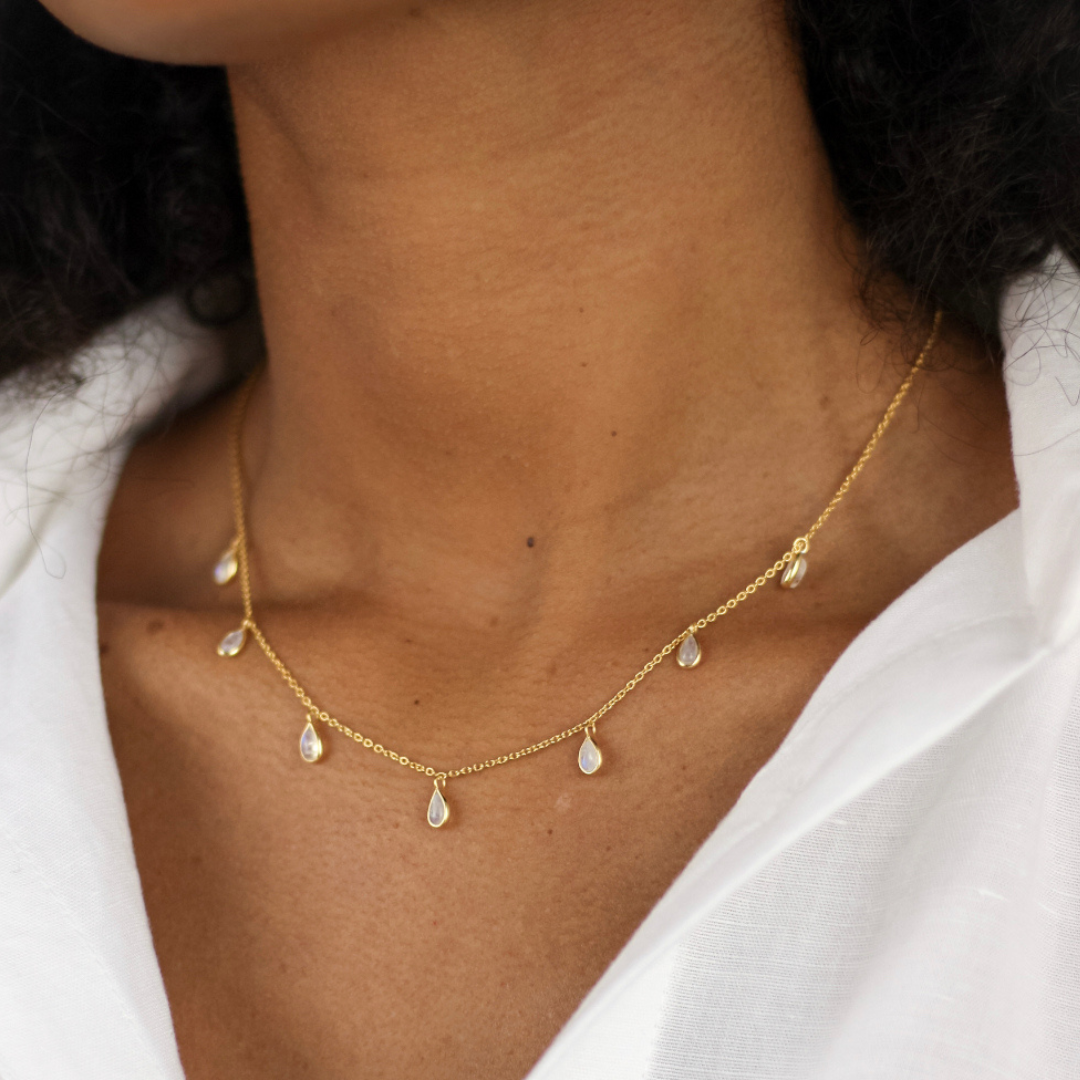 Halskette Lunar Mondstein