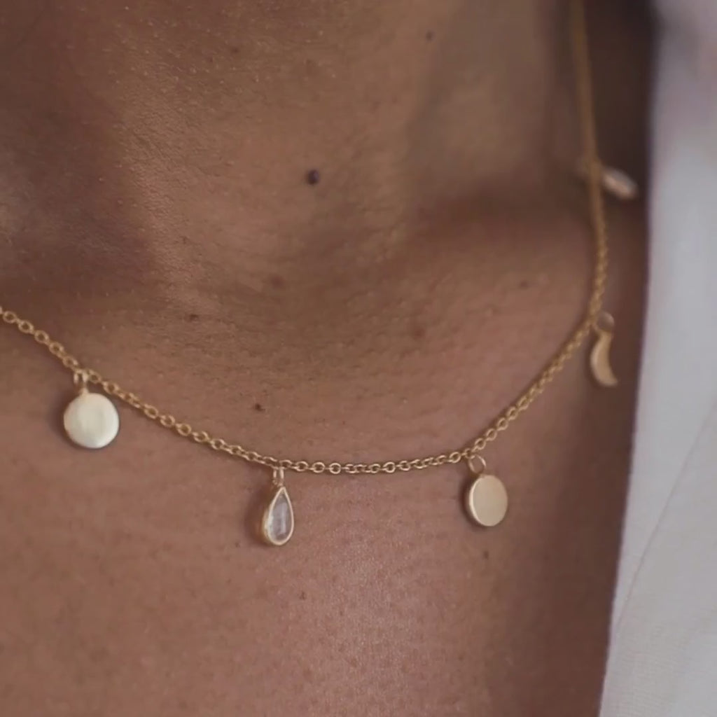 Halskette Lunar Mondstein