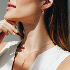 Ohrringe Elysian Drop Granat Silber