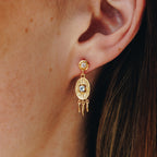 Ohrringe Elysian Drop Aquamarin Gold