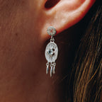 Ohrringe Elysian Drop Aquamarin Silber