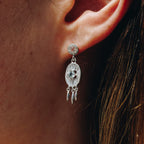 Ohrringe Elysian Drop Aquamarin Silber