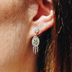 Ohrringe Elysian Drop Peridot Silver
